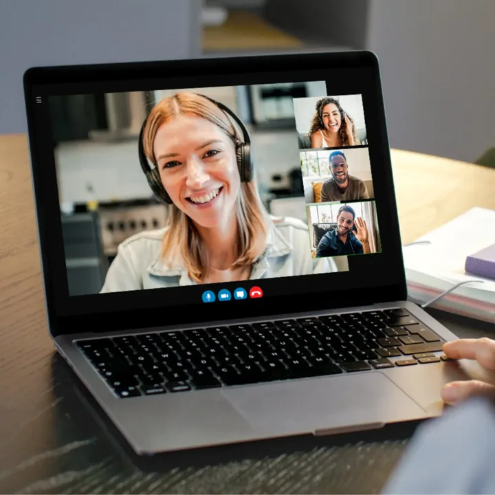 Counselors on a video call during a Backrs Institute session