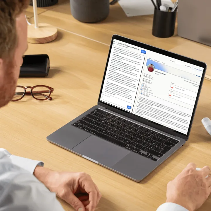 An advisor reviewing a student profile in the Backrs Dash